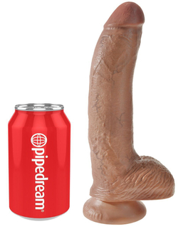 Фаллоимитатор-мулат 9  Cock with Balls - 22,9 см.