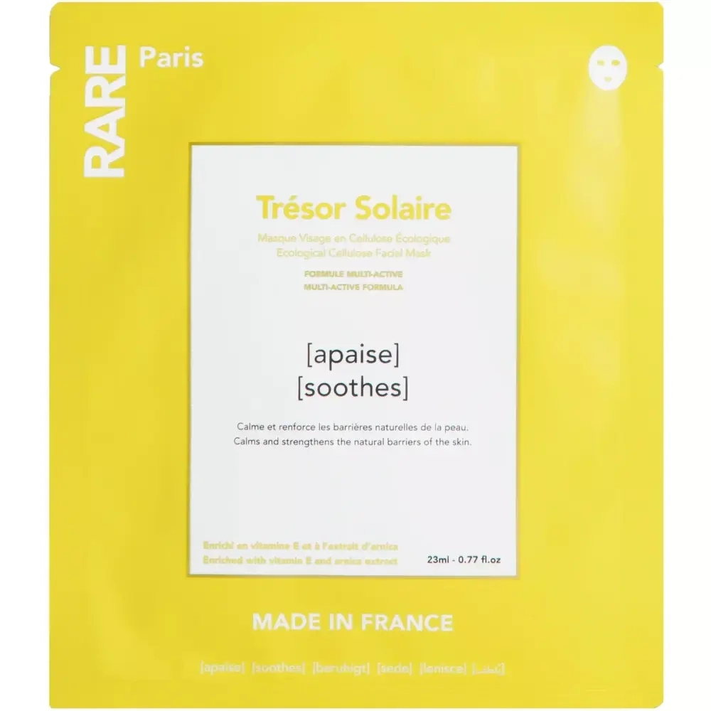 RARE Paris Tresor Solaire Успокаивающая тканевая маска