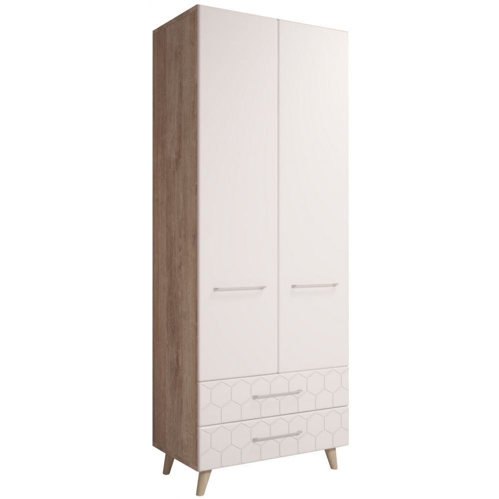 Гостиная "Войтек" № 4 (дуб баррик светлый/белый матовый), ЛДСП/МДФ, Комфорт-S