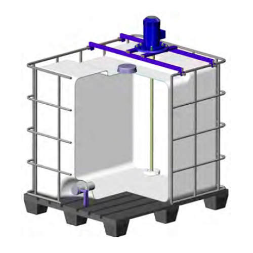 Мешалка турбинная для еврокуба с комплектом креплений ЭкоПром 1000 л. горизонтальная прямоугольная (17кг;) - арт.557666