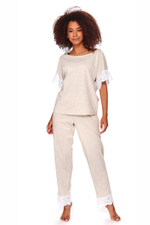 Оригинальная пижама с кружевной отделкой (Размер: XL) (Цвет: серый)