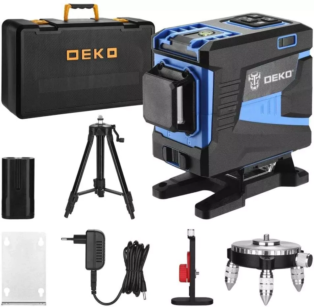 Лазерный нивелир Deko LL12-HVR PREMIUM со штативом 1 м (12 линий) (065-0105-2)