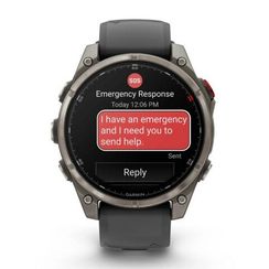 Garmin Fenix 8 Pro 47 мм Amoled Sapphire Titanium with Graphite/Black Silicone Band (010-03198-10)