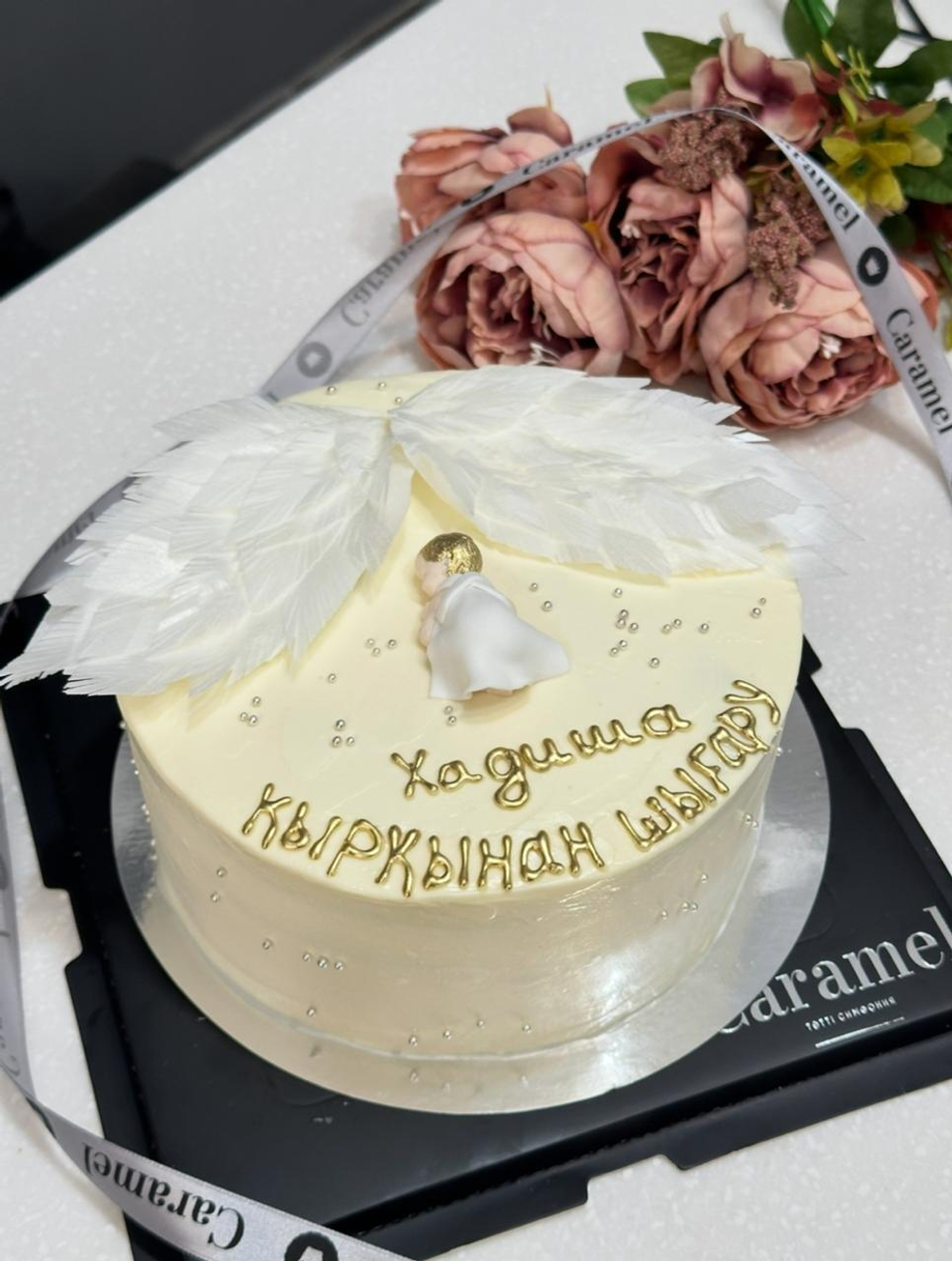 Торт с ангелочким, торт для девочки, торт на день рождения, Торт кыркыннан шыгару