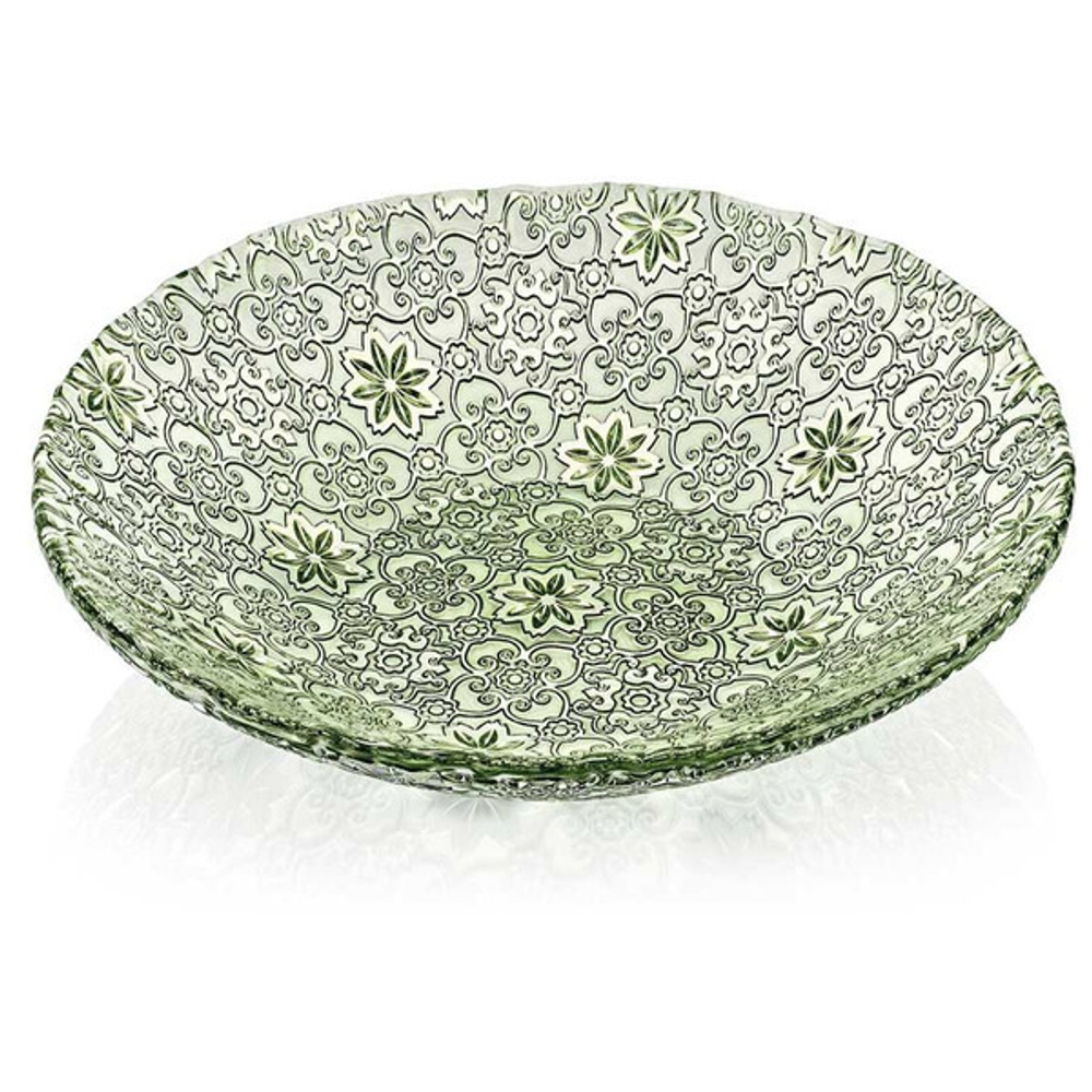 Блюдо для центра стола IVV Арабески 41см зелёный нефрит