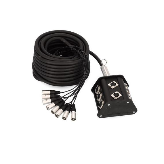 Adam Hall K 8 C 15 P - мультикор со стейдж-боксом, 8 x XLR возврат, 8 x 0.314 мм2, 15 м