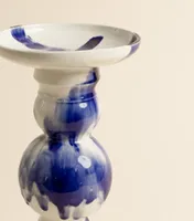 Подсвечник – Мемфис 3/3 синебелый | ceramum