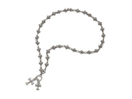 Колье "Chrome Hearts", цвет черненое серебро