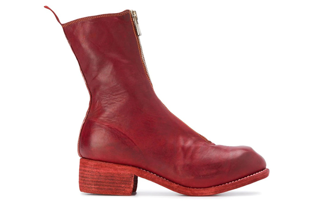 GUIDI Calf-length Zip-up Boots