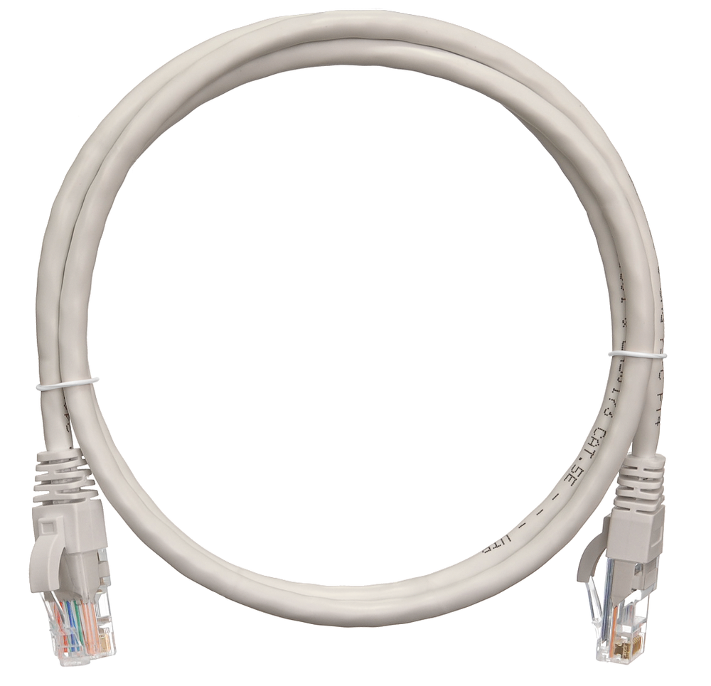 Кабель патч-корд U/UTP 5e кат. 20м NikoMax NMC-PC4UD55B-200-C-GY