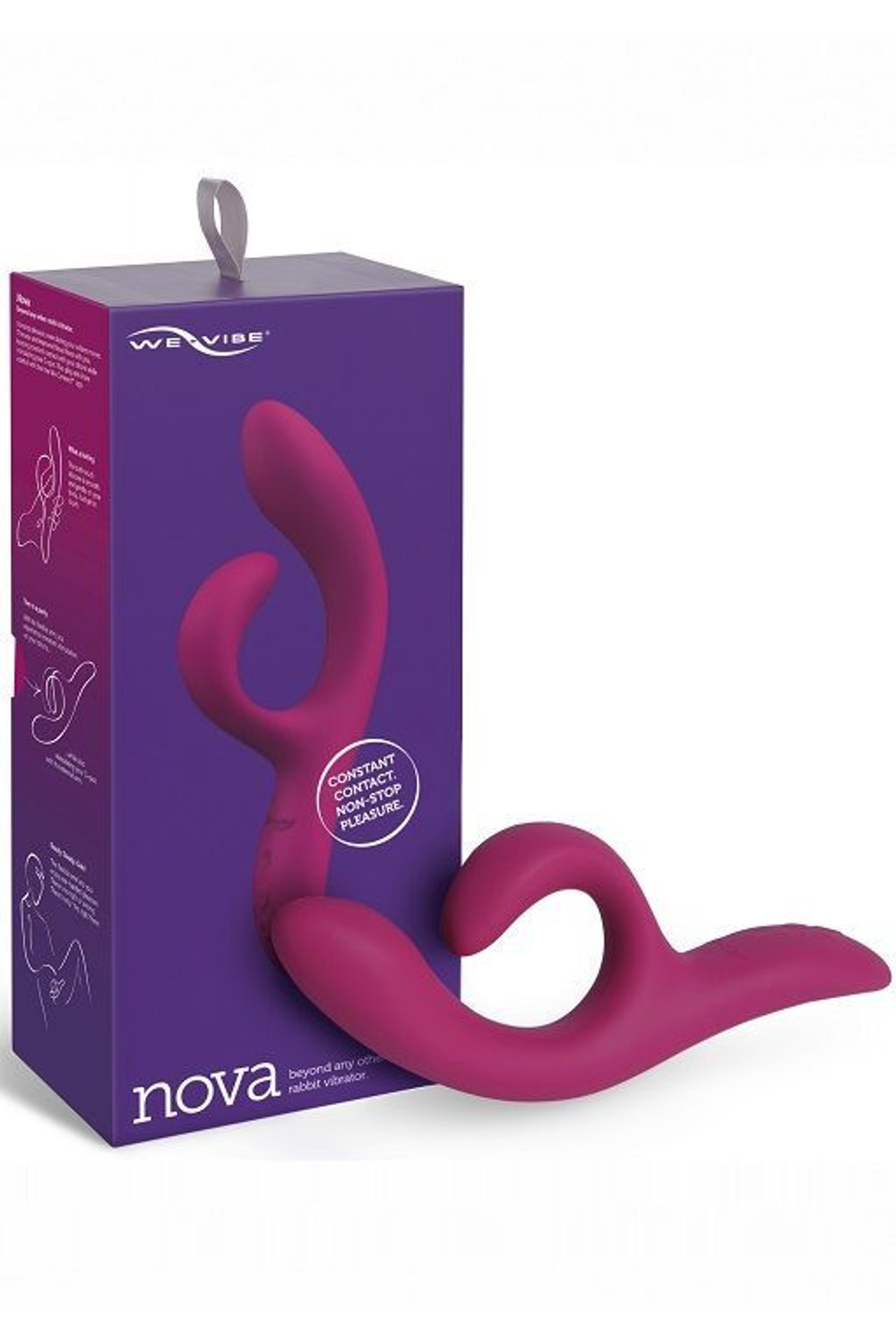 Фиолетовый вибратор-кролик We-Vibe Nova 2 - 20,5 см.