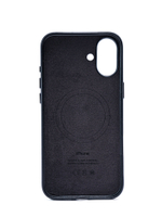 Кожаный чехол Leather Case на iPhone 16 Plus, Черный