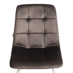 Стул CHILLY (mod. JSC-220) Велюр/металл , 44,5х52,5х88 см, Dark grey (темно-серый) HLR24 / белый