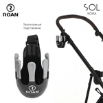 Детская коляска Roan Sol Кожа 3 в 1 с автокреслом Avionaut Silver Black RSL/2023 Misti Mint/Grey/руч. Серый