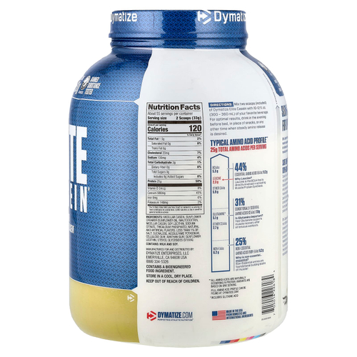 Dymatize, Elite Casein®, с ванильным вкусом, 1,8 кг (4 фунта)