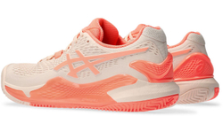 Женские теннисные кроссовки Asics Gel-Resolution 9 Clay - pearl pink/sun coral