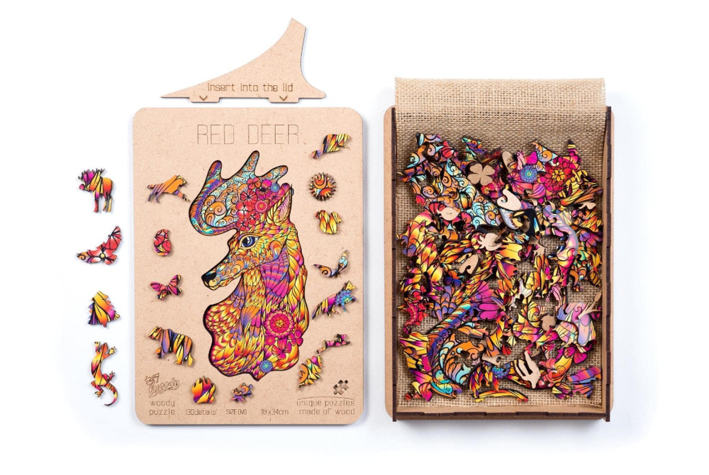 Благородный олень Chapa - Деревянные пазлы разной формы, уникальные картины которые вы собираете сами
