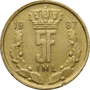 5 франков 1987 Люксембург