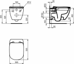 Унитаз подвесной Ideal Standard TESI