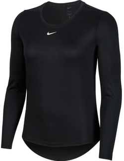 Женская теннисная футболка (dł. Рукава) Nike Dri-FIT One Women's Standard Fit Top - черный