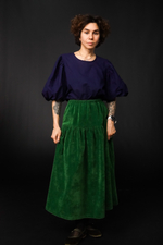 Юбка на кокетке из бархата, "12 месяцев"