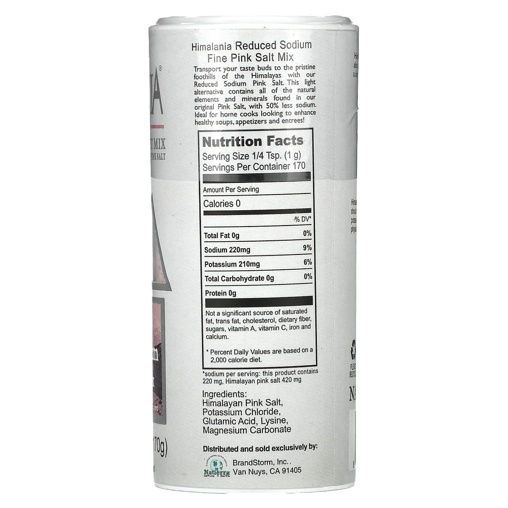 Himalania, Гималайская розовая соль с пониженным содержанием натрия, 170 г (6 унций)