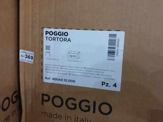 Табурет пластиковый Poggio коричневый