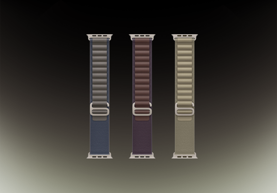 Часы Apple Watch Ultra 2 GPS + Cellular 49 мм, титановый корпус, ремешок Alpine Оливкового цвета,размер L