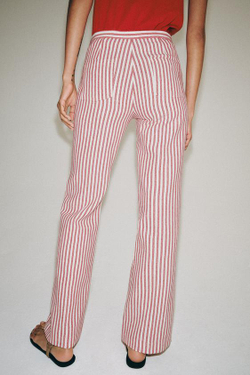 ZARA БРЮКИ В ПОЛОСКУ — ZW COLLECTION, КРАСНЫЙ/БЕЛЫЙ