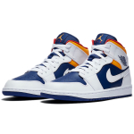 Кроссовки Air Jordan 1 Mid White Deep Royal Blue