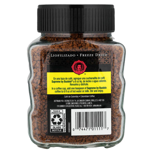 Café Bustelo, сублимированный растворимый кофе Supreme by Bustelo™, 100 г (3,52 унции)