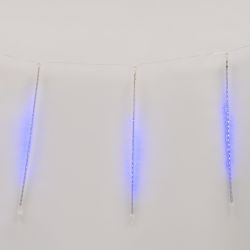 ULD-E2405-240-DTK BLUE IP44 METEOR Занавес светодиодный фигурный Падающие звезды. соединяемый. 2х0.5м. 8 подвесов. Синий свет. Провод прозрачный. TM Uniel.