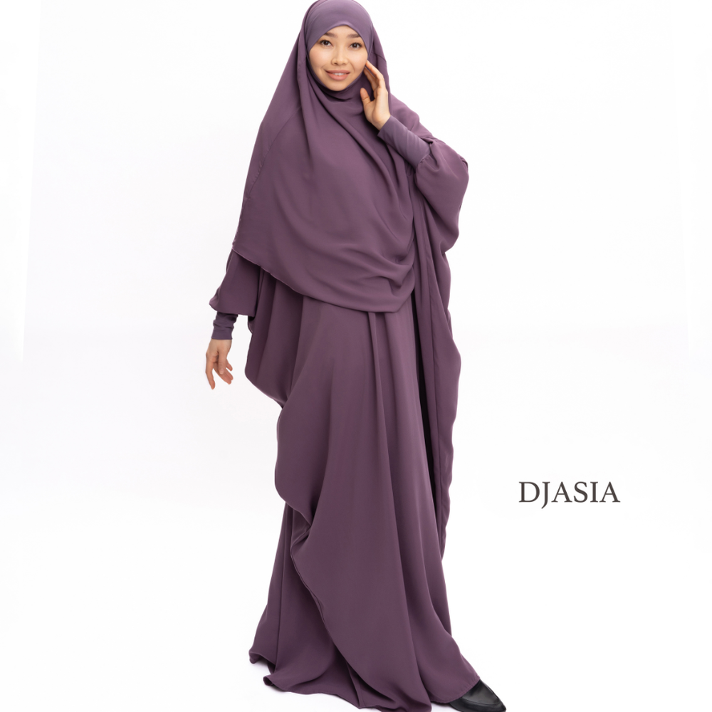 КОМПЛЕКТ: ХИМАР И АБАЯ ИЗ МЕДИНСКОГО ШЕЛКА One size