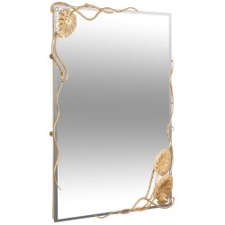 Зеркало настенное Monstera Deliciosa (Монстера) прямоугольное 80х60 Айвори