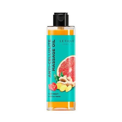 Антицеллюлитное масло грейпфрут-имбирь-чили LETIQUE Cosmetics Anti-Cellulite Massage Oil 200 мл