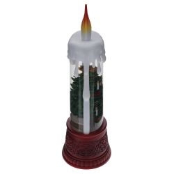 GAEM Изделие декоративное "Свеча" (подсвет, муз, вьюга, 3хААА н/п +USB), L12,5 W8 H24,5 см