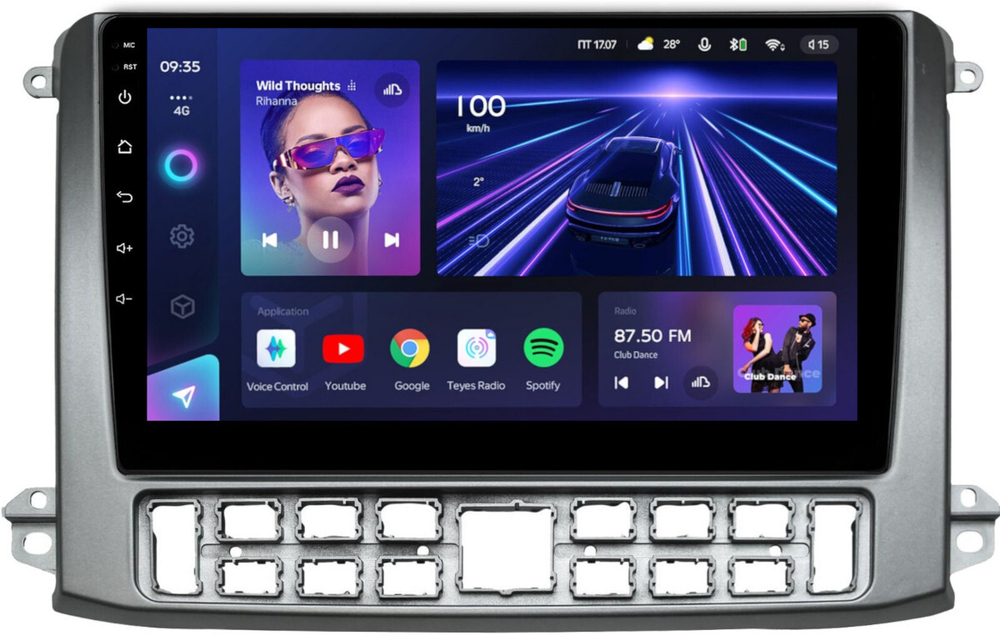 Магнитола для ГАЗ Газель НН 2019+, Соболь НН 2022+ (рамка серебро) - Teyes CC3L монитор 10" IPS на Android 10, 8-ядер, CarPlay, 4G SIM-слот