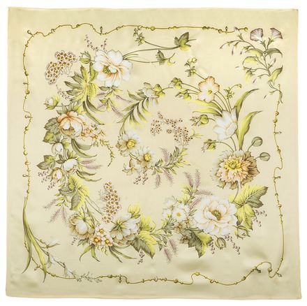 Павловопосадский платок Белый танец 1455-2