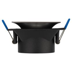 Светильник встраиваемый декоративный ЭРА KL102 BK/CH под лампу MR16 GU5.3 черный/хром | Декоративные встраиваемые светильники