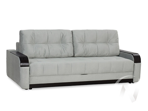 Диван прямой Татьяна 5 (БД) Optima/Bismark 13 (велюр светло-серый)