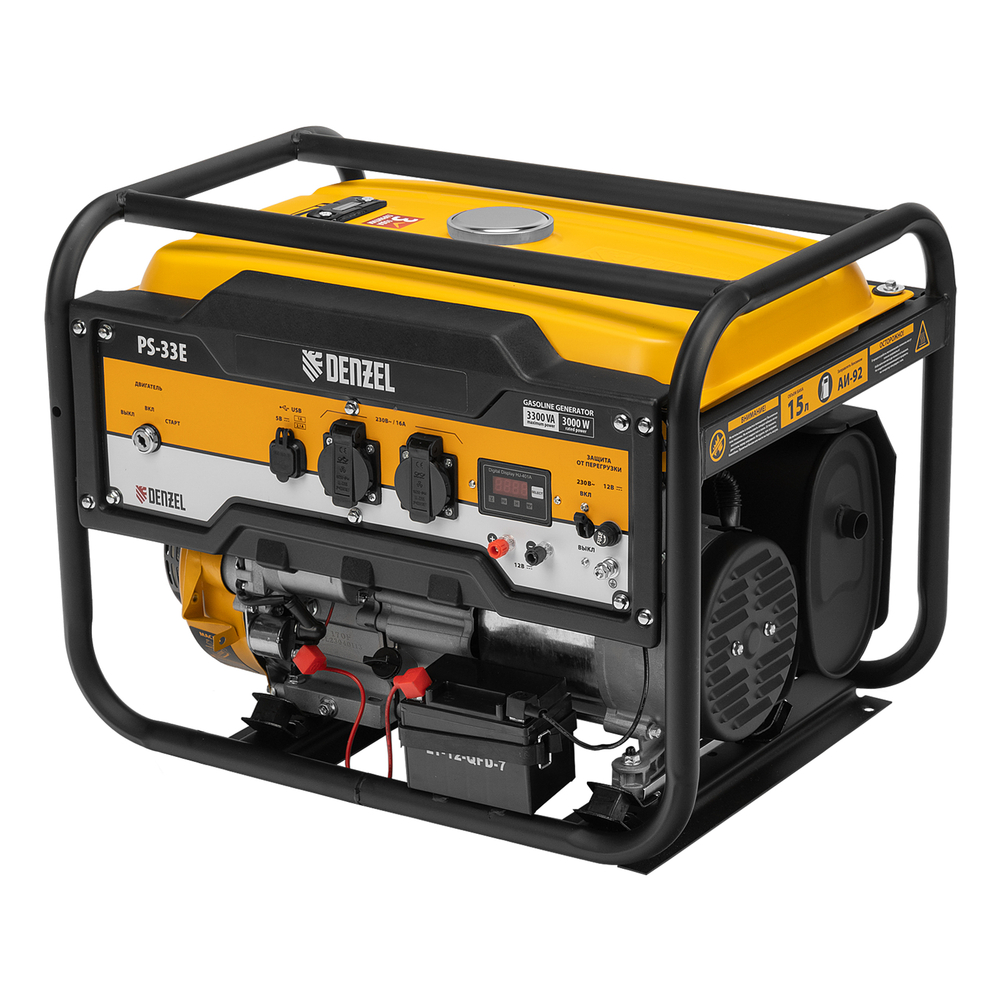 Генератор бензиновый Denzel PS-33E с электростартером