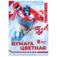 Игрушка - набор для детского творчества: Цветная бумага 8 цветов 8 листов  скрепка 3