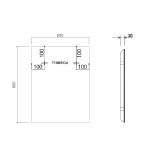 Зеркало Vincea LED VLM-3VN600-2 600х800 c сенсорным выключателем и диммером, антизапотевание