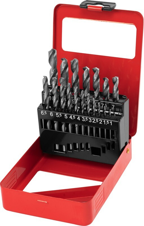 Набор сверл по мет. 19шт в мет.кейсе М