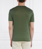 Льняная футболка Tiburt 456 BOSS BLACK - зеленый(50511612)