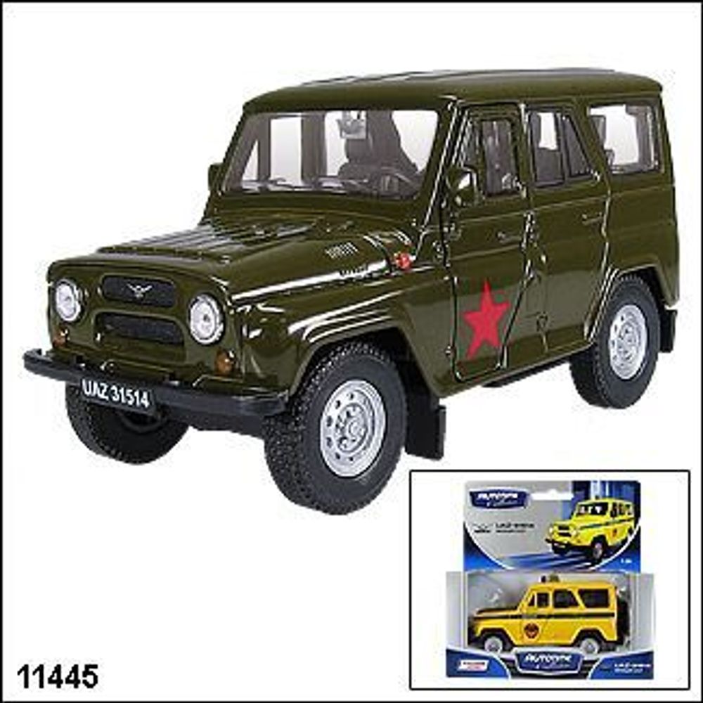 Купить Детская Машинка  UAZ-31514 армейская 1:34-39