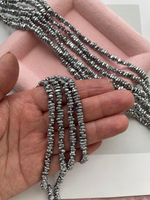 Нить гематитовых бусин, "Freeform" 5-6мм