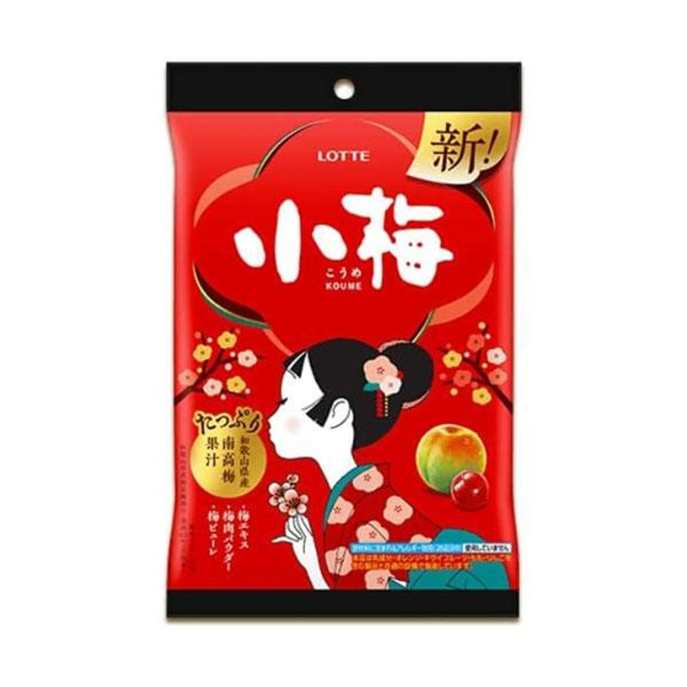 Драже жевательное со вкусом сливы, Lotte, 60 гр.