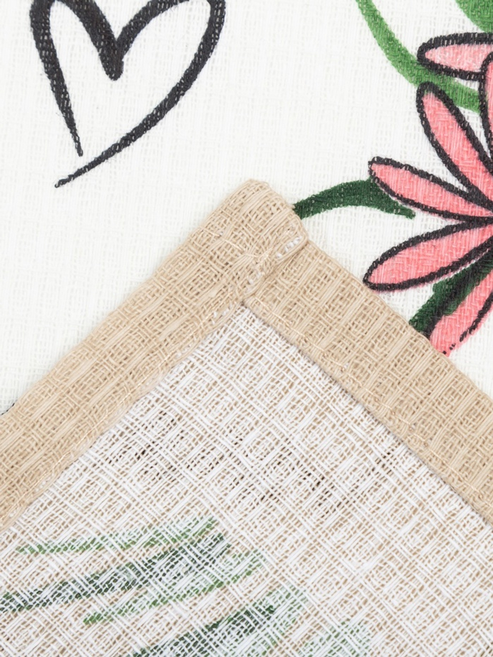 Набор кухонных полотенец Доляна Happiness, 35×60 см -2 шт., 100% хлопок, вафля 160 г/м²