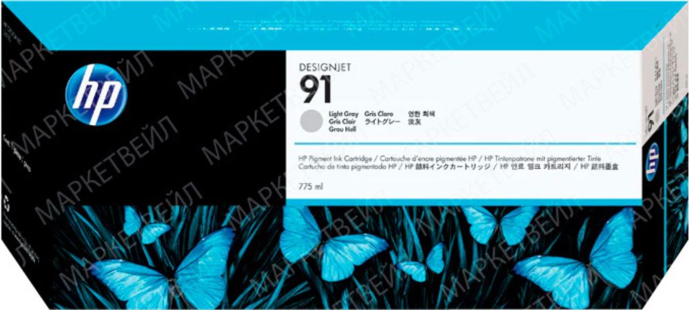 Картридж HP 91 струйный светло-серый (775 мл)